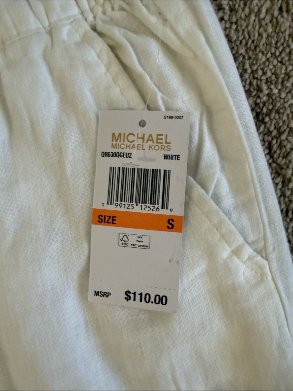 Michael Kors NWT White Linen Blend Wide Leg Pull-On Pants Resort Coastal Size S - Picture 7 of 11